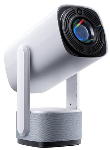 Mini Proiettore Portatile 4K 1080P Supporta - SOOMFON Videoproiettore con WiFi e Bluetooth 720P Nativo 260 Lumen 270° Rotation Smart TV Video Proiettore per Smartphone/HDMI/TV Stick/USB
