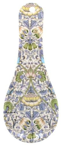 The Leonardo Collection Lodden Repose-cuillère par William Morris | Porte-ustensiles de cuisine en porcelaine | Design floral classique | Accessoire de cuisine élégant | Cadeau élégant pour la maison