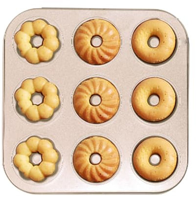 Donut Pan, Donut Stampo | Bagel stampo per ciambella in acciaio al carbonio antiaderente Bakeware | Forniture di cottura resistenti al calore Shaper per muffin per torta per aeroperonatore, forno, fri