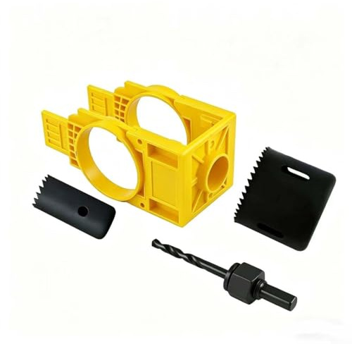 45mm And 50mm Wood Door Lock Hole Set With Flat Drill Bit For Spherical Locks Compatible With Lithium Powered Drills(yellow)