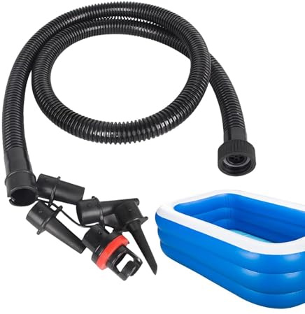 Paddle Board Pump Hose - PVC, Inflatable Boat Air Pump Hose Kit, Threaded Nozzle Attachment | Pumps Connector, Portable Inflation Hoses, for Surfboard, Kayak, Tent, Pool, Lake and Camping