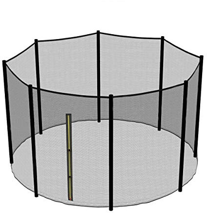 Green Bay Outdoor Trampoline Replacement Safety Net Trampoline Accessories | PE with 4mmx4mm UV Resistant,Trampoline Net Replacement,Added Buckles,Zip System,Net Only, Poles Not Included