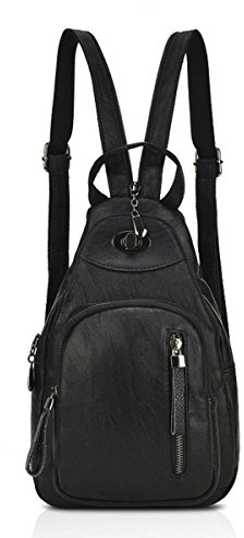 NICOLE & DORIS Modemarke Mädchen Rucksack Neue Mini Rucksack Kleine frische Stil, praktisch und bequem Schwarz