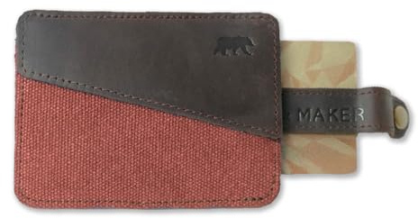 Alaskan MAKER - Portefeuille Compact en Cuir Pleine Fleur et Coton Épais - Rangement Cartes et Billets - Protection RFID Anti-Piratage - Jusqu’à 10 Cartes - Système Pull-Out en Cuir.