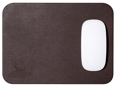 Centaur - Hochwertiges Leder Mousepad 25x18 cm nußbraun - Vintage Mauspad aus echtem Leder - Unterlage für Computermaus - Leather Pad - Handarbeit Made in Germany