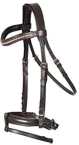 PFIFF 102840 Trensenzaum 'Jumper' Sperrriemen abnehmbar, braun Cob