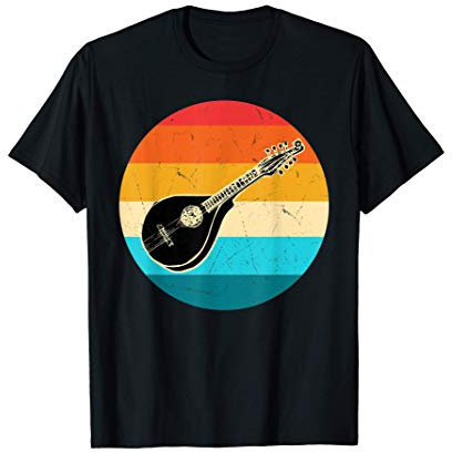 Grand Instrument De Musique Cadeau Silhouette Mandoline T-Shirt