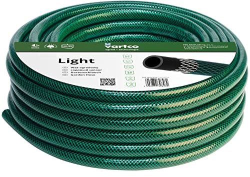 Manguera de agua de 3 capas Manguera de jardín Riego flexible Manguera flexible de poliéster trenzado cruzado resistente a los rayos UV 25 barras 1/2 25m