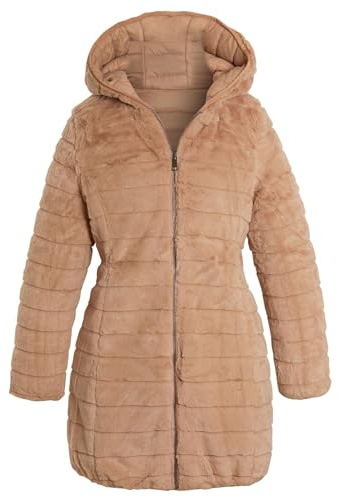 SS7 Femmes Veste réversible en Fausse Fourrure