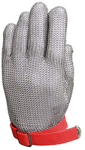 Daconovo Schutz Handschuh 304 Edelstahl Ketten Handschuh für Verarbeitung Fleisch Verarbeitung Küchen Gebrauch Krebs Handschuhe (M)