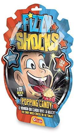 Délice Pétillant Fizzy Shocks - Sachet de Bonbons Pétillants 30g - Explosions de Saveurs - Confiserie Gourmande - Marque FIZZY - Le Lot De 4