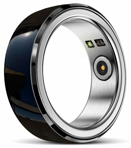 Smart Ring for Men Women Fitness Ring Activity Tracker for Men Waterproof Ladies Smart Ring Blood Oxygen Blood Pressure Heart Rate Monitor Pedometer Compatible with ios Android