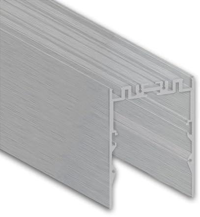 INNOVATE Leuchtenbau Aluprofil LED Strip Aluminium 2 Meter - Aluminium Schiene für LED Streifen - Kühlprofile für LED Leiste indirekte Beleuchtung Up&Down Silber