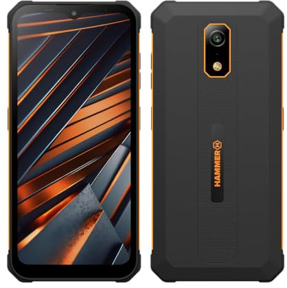 Smartphone Hammer Iron Va sans contrat Robuste, Double SIM, puissante Batterie 6500 mAh, 64 Go + 4 Go de RAM, Android 14, caméra 13 Mpx avec capteur de Vision Nocturne IP69, 300 Heures en Veille