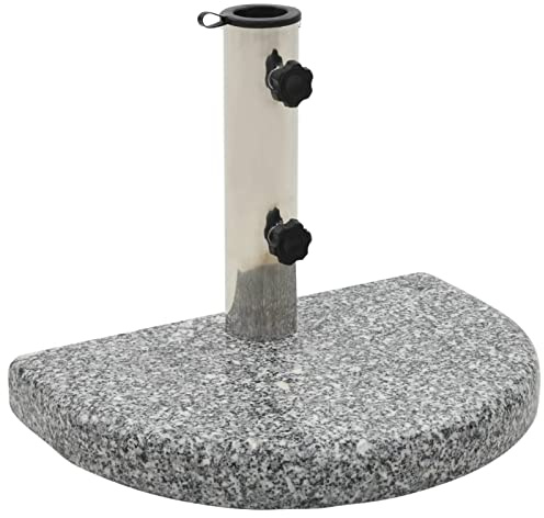 qohoio Parasol Base Granite 10 kg Curved Grey,Ground Spike for Rotary Washing Line Parasol Cloth Airer Stand Base Rust Resistant Heavy Duty