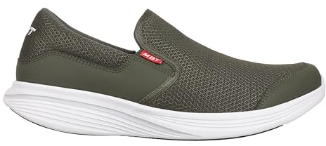 MBT Modena III Slip ON Zapatillas de Deporte para Mujer sin Cordones. Deportivas Caminar Anatómicas y Cómodas. Calzado Fisiológico Confort y Estabilidad con Suela Curva. Sneakers Modernas Color Verde