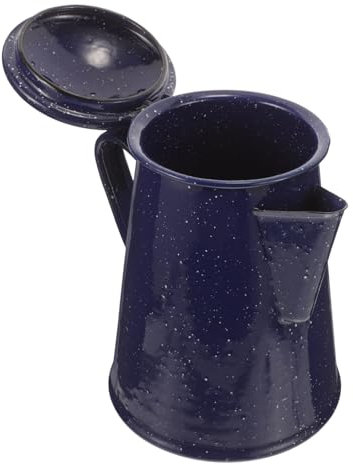Cabilock Enamel Coffee Kettle Handheld Tea Pot 1.2l Blue Speckled Household Water Pot Suitable for Kitchen and Daily Coffee Brewing