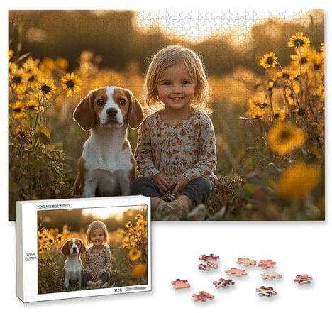 Personalisiertes Puzzle mit Eigenem Foto, Personalisiertes Puzzle 5000 Teile Erwachsene, Gestalte Selbst Holzpuzzle mit Bild, Fotopuzzle mit Benutzerdefiniertes Geschenkbox, für Geschenke, Deko, D-56