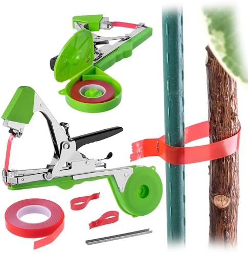KADAX Pinza legante per piante, legatrice per piante, legatrice per legare rapidamente pomodori, cetrioli e altre piante rampicanti in giardino