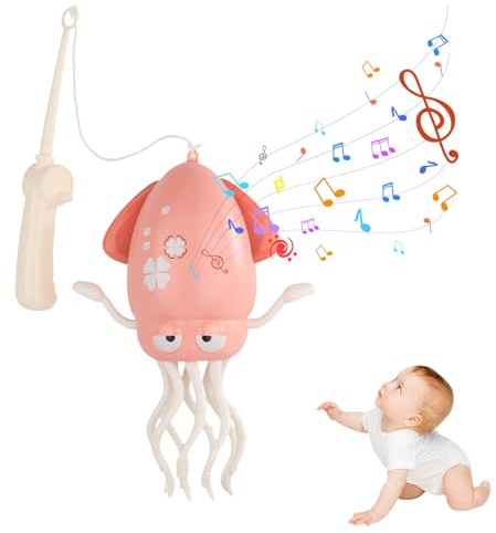 STEFUEWILL17 Hindernis Vermeiden Dancing Oktopus Spielzeug - Partyspiele Freund Kindertag, Control Remote Oktopus Krake Animals Geschenk Ideen, Simulierter Angeln Led Lichteffekten USB Ladung
