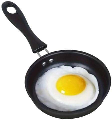 ZHSOAO Mini sartén Antiadherente con Mango de Hierro Fundido, sartén for Huevos, Apta for cocinas de inducción, Estufas de Gas for Desayuno para Huevos Fritos
