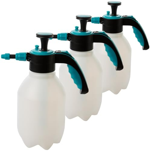 Sustania Handdrucksprüher Set 3-teilig - Pumpsprüher für Garten und Haushalt - 2L Drucksprüher mit Verstellbarer Düse - Made in EU - Pflanzensprüher Gartensprüher