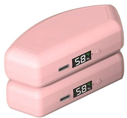 Chauffe-mains magnétique divisé - Rechargeable par USB - Petit gadget de chauffage électrique - Affichage numérique pour femmes, hommes, enfants - Par temps froid - Pour le travail, le ski, le camping