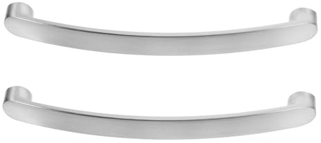 2 Stück Schrankgriffe für Möbel und Schubladen, Aluminiumlegierung | Silber, Moderne Form, Einfache Montage und Schneller Austausch, Passend für Möbel und Schubladen