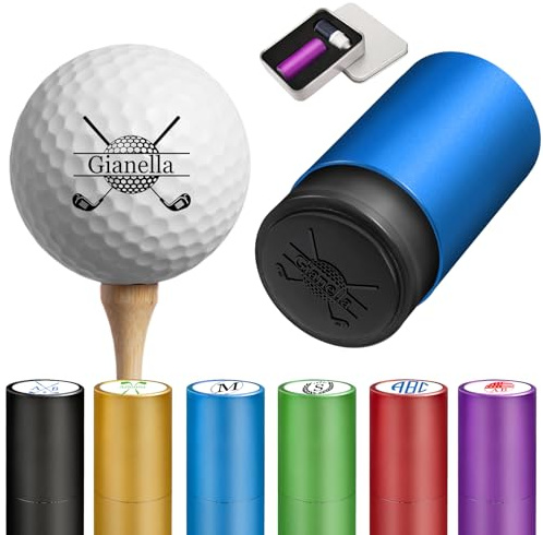 Golfball-Stempel Personalisierter mit Logo und Namen Wiederverwendbarer Golfballmarker Golfzubehör für Männer Geschenkidee zum Vatertag Geburtstag oder Weihnachten für Golfer Väter und Ehemänner