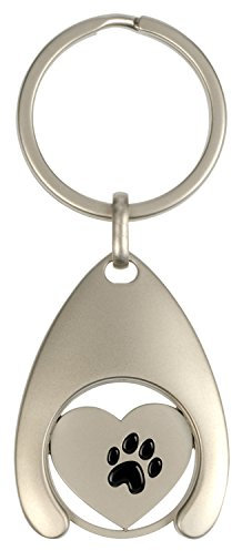 Porte-clés avec jeton de chariot « Cœur avec trace »