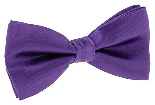 SHIPITNOW Herrfluga – 30 färger – herrfluga bröllop, fest – satintyg, enfärgad – förbunden, violett