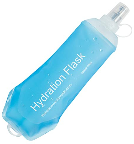 AXEN 500ML Soft Flask, TPU Foldable Running Hydration Flask, Soft Collapsible Water Bottle for Hydration Pack Cycling Marathon Running Hiking