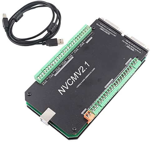 Tiiyee NVCM Controller CNC a 6 Assi MACH3 Scheda di interfaccia USB per interfaccia Motore Passo Passo Controller Scheda di Controllo del Movimento CNC con Forte capacità Anti interferenza