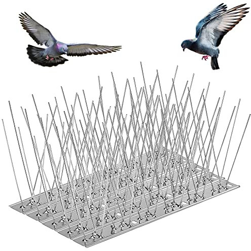 Rupeca Lot 10 Pic Anti Pigeon en Acier Inoxydable 3,3 Mètres, Anti Pigeons pour Balcon, Pique Anti Pigeon, Repulsif Pigeon, Anti Oiseaux (3,3)