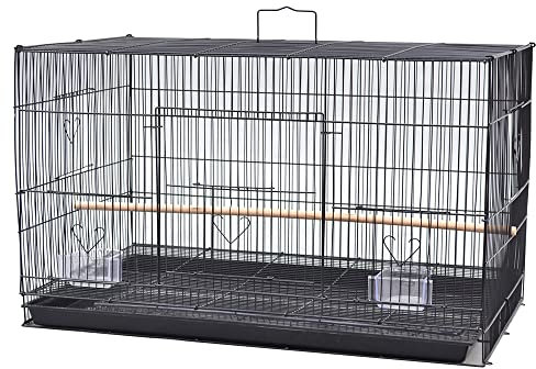 Voliere für den Innenbereich, Käfig, Vögel, Außen, Metall, für Wellensittiche, Papageien, Finken, untrennbar, Kanarienvögel, 75,5 x 45 cm