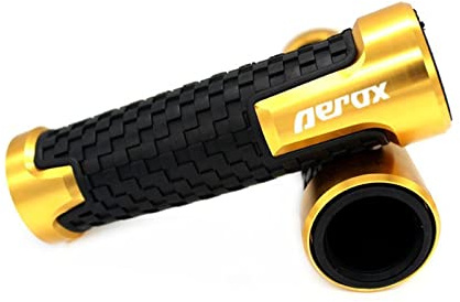 RESKIO Motorrad Griff Logo Aerox Für Yamaha Aerox155 Aerox 155 2017 2018 Motorradzubehör 7/8 '' 22MM CNC Lenkergriffe Griff Griff Lenker Motorrad-Lenkergriffe (Color : Gold)