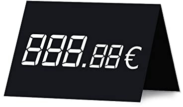 PRICARO Preisschild Dreistellig schwarz, 50 Stück