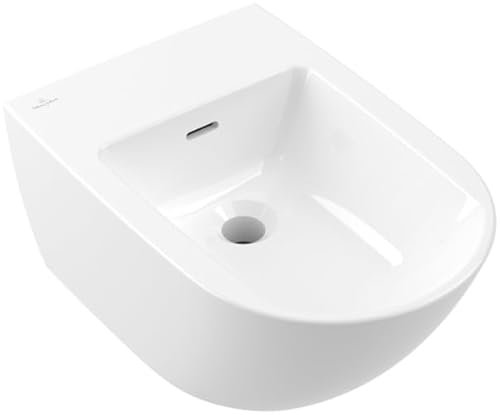 Villeroy & Boch Subway 3.0 Bidet, 375x560 mm, 1 Hahnloch, mit Überlauf, 447000, Farbe: Weiß Ceramicplus