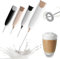 Tomorrow is Today Milk Frother Rod Including Matcha Mixer Attachment - Electric Milk Frother - Matcha Broom - Your Frother for Ideal Foam Enjoyment (Cream-Rose)
