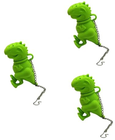 TOPBATHY 3pcs Silicone Dinosaur Tea Infuser Dinosaur Tea Strainer for Loose Leaf Silicone Filter for Kitchen Use Filter for Green Diffuser for Steeper