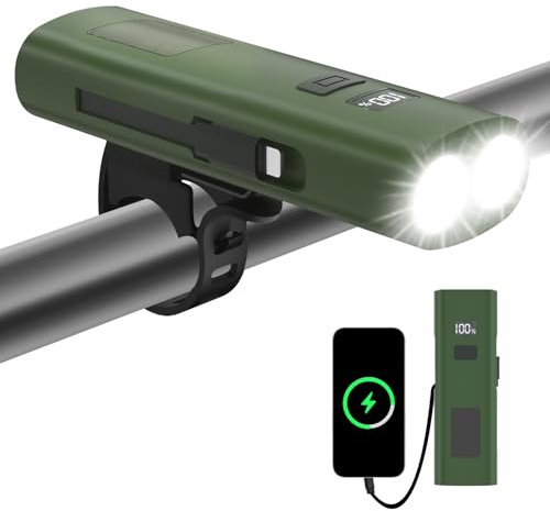 2024 NEW Bike Lights Front LED Torch, 1000LM Super Bright & 22 Hrs Rechargeable Lightweight - Bicycle Lights IPX4 Waterproof 6 Modes Road Mountain Cycling Fishing Woking at Night