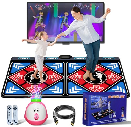 YRPRSODF Flannel Dance Mat for Kids and Adults, Electronic Dance Pad for TV, Camera Dancing mat for Exercise&Game,Plug& Play game for kids,Gifts for Girls & Boys Ages 3+