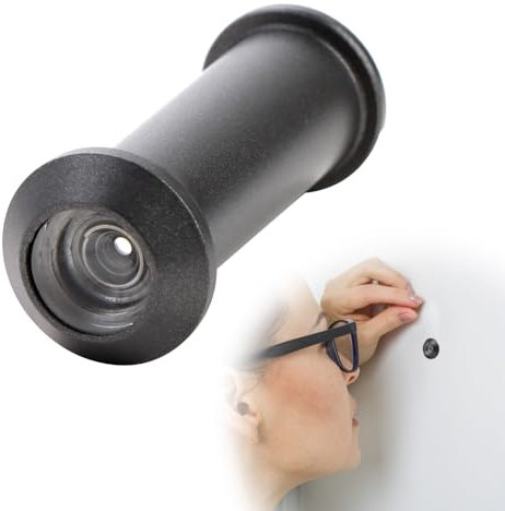 Door Viewer Peephole, Cat Eye Spy Hole Replacement for 35 to 60 mm Thick Doors Front Doors Security Peep Holes Glass Lens Wide Angle Peepholes Adjustable Door Viewers Peek Holes for Home Hotel Safety