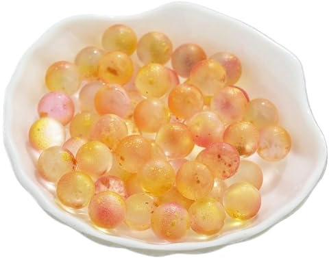 Glow In The Dark Murmeln 10 Stück 12 mm bunte leuchtende Glaskugeln, kleine Murmeln, for Zuhause, Vase, Aquarium, Dekor, DIY, handgefertigte Materialien, Schmuckzubehör Glasmurmeln(Peach-no hole)