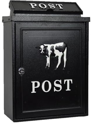 Cassetta delle lettere Villa Cassetta delle lettere Antipioggia Antico Stile Inglese Cassetta delle Poste Esterna Cassetta delle lettere Creativa Casella di posta Posta Inbox (vacche da latte in