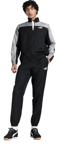 PUMA Unisex Woven Colorblock Tracksuit Gewebte Anzüge, Puma Schwarz, L EU
