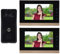 de Videoportero, Monitor de 7 Pulgadas Videoportero Cámara Intercomunicador de Puerta de Doble Vía, Interior y Exterior para Villa, Oficina en Casa, 1 Cámara y 2 Pantallas (Black)