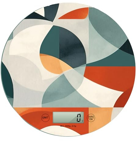 PETRAMARA Bilancia Digitale da Cucina in Vetro Decorata. Design Italiano, Alta Precisione e Qualità Made in Italy (Minimalist)