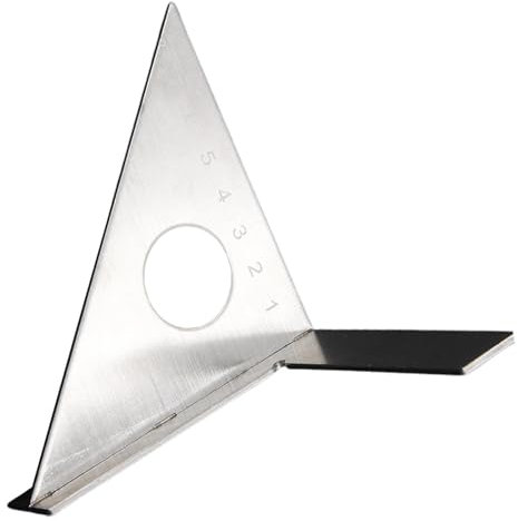 Milageto 3D Multi Angle Measuring Triangle Ruler Stainless Steel Versatile Carpentry Tool
