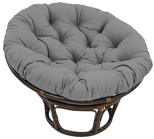 Generisch Papasansessel Kissen, Polster Bodenkissen für Schwenksessel, Rund Papasan Sessel, Polyrattan Sessel Durchmesser 100 cm und Kissenstärke 10-12cm,90 * 90cm Dark Gray